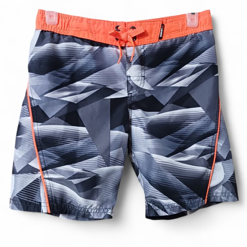 Gerry Boys' Size 6 Swim Shorts – Neon Orange Trim – Mesh Lining Style 1181778
